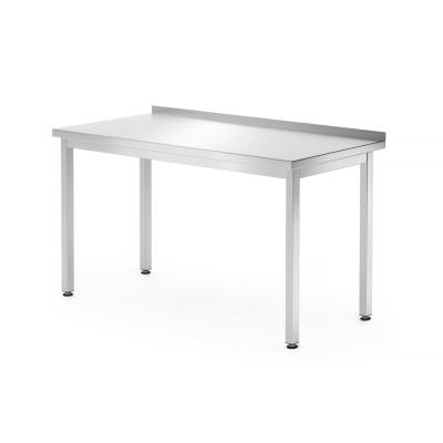 Stůl sezadní deskou – šroubovaný, hloubka 600 mm, HENDI, Profi Line, 1400x600x(H)850mm | 811269